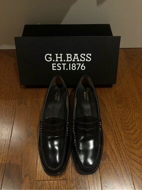 G.H. Bass & Co. Women's Black Patent Penny Loafers